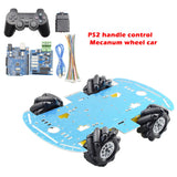 Cheapest PS2 Wireless RC Smart Mecanum Wheel Omni Robot Car Chassis Kit with 4pcs TT Motor for Arduino Raspberry Pi DIY Toy Part