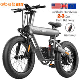 GOGOBEST GF500 Electric Mountain E-bike  750W Motor Off-Road Bicycle with 20*4.0 Fat Tire and Hydraulic Disc Brake for Mountain Sport and Dirt Riding