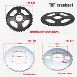 44T 54T Tooth T8F Crankset 35MM 54MM Rear Sprocket Mini Moto ATV Quad Dirt Pit Pocket Bike Cross 47cc 49cc Parts