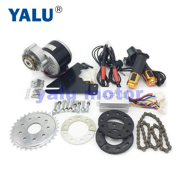 YALU 24V36V 350W Electric Left Drive Bicycle DC Motor Conversion Kit MY1016 Razor Scooter Variable Multiple Speed Ebike Kit