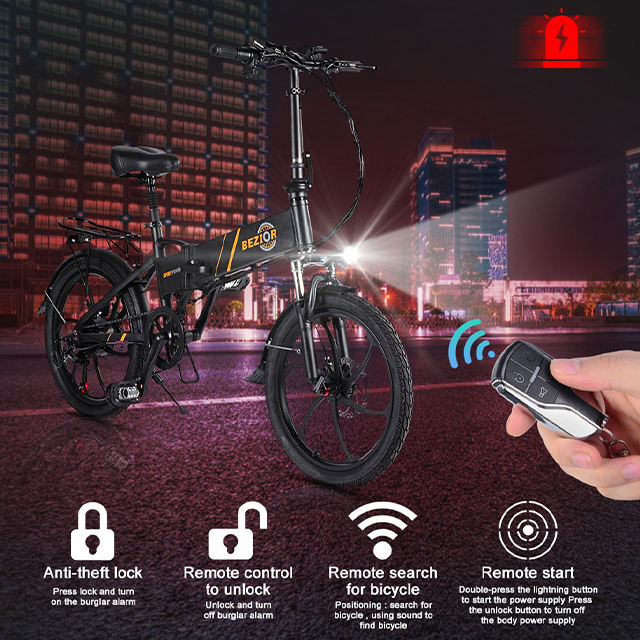 20 Inch Wheel E Bike E Cycle 48V 10.4AH Battery 350W Hub Motor Bezior M20 Foldable Electric City Bike