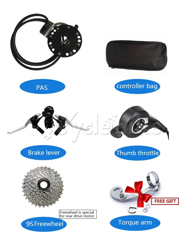 Hot Selling E BIKE Conversion Kit 48v 1500w Cassette Motor Wheel Electric Bicycle Conversion Kit With 48V 17AH Lithium Battery