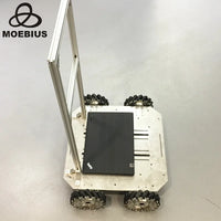 70kg Heavy-Duty Mecanum Wheel Trolley Omnidirectional Wheel Mobile Robot Metal Chassis for Research