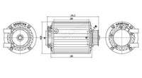 QS 10inch Rim 1000W Mid Drive Motor Assembly Kits with EM50SP Controller 72V 55KPH for Electric Scooter