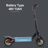 Bezior S1 1000w Folding Electric Scooter 10-Inch Fat Tire Waterproof 48V 13Ah Off-Road Scooter Skateboard for Powerful and Portable Commuting