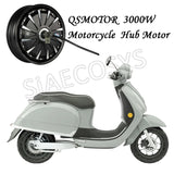 SiAECOSYS QSMOTOR 12inch 3000W 48V 74kph Hub Motor with EM100SP controller and kits for electric scooter