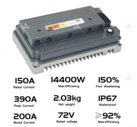 US Warehouse！VOTOL Controller EM150-2SP 72V 150A for QS Mid-Drive Motor Hub Motor