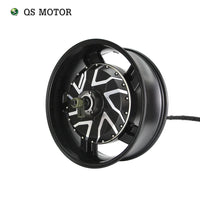 QSMOTOR 17X6.0inch 12000W V4 96V 157kph hub Motor with ND96850 Far Driver Controller for Electric Motorcycle