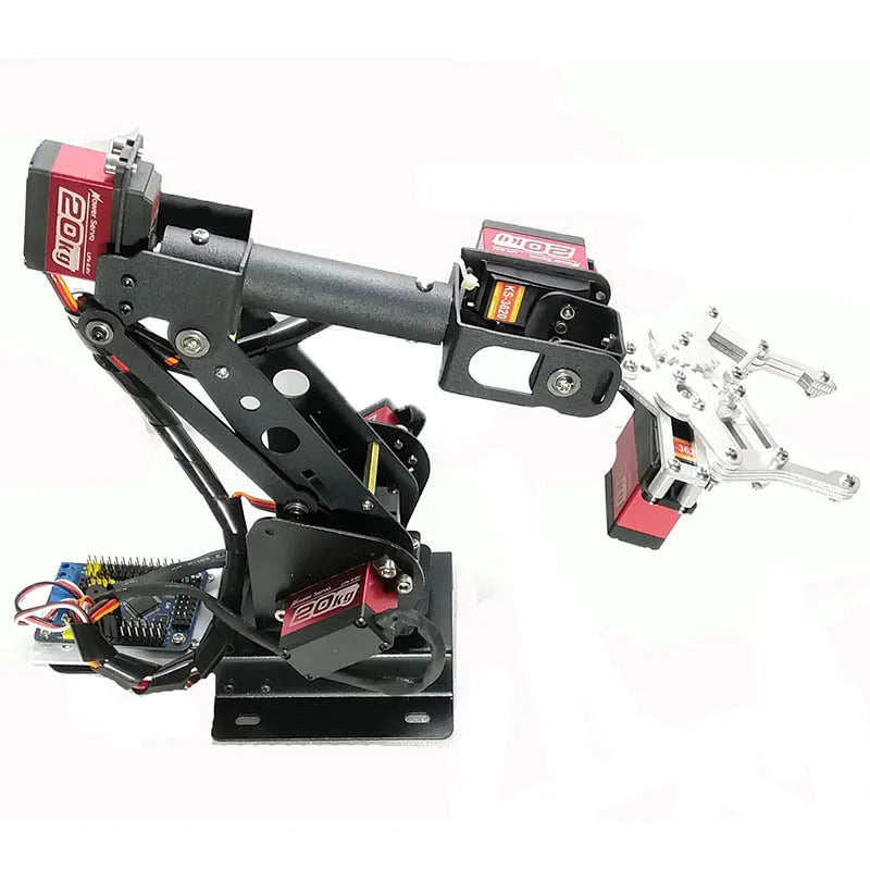 Assembled 6 Dof Robot Arm with Metal Servos Mechanial Clamp Industrail Robotics Claw for Arduino Raspberry Pi