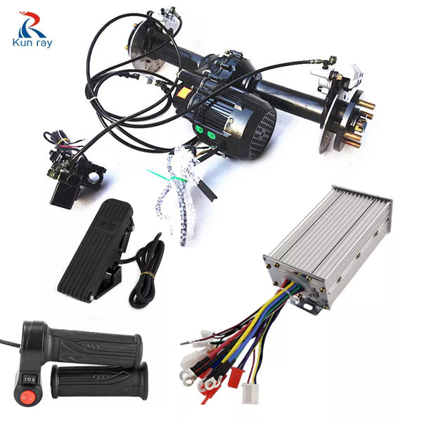 90CM Rear Axle Motor Electric Tricycle Electric Vehicle 48V 60V 500W-1200W High Power DC Separate Differential Brushless Motor