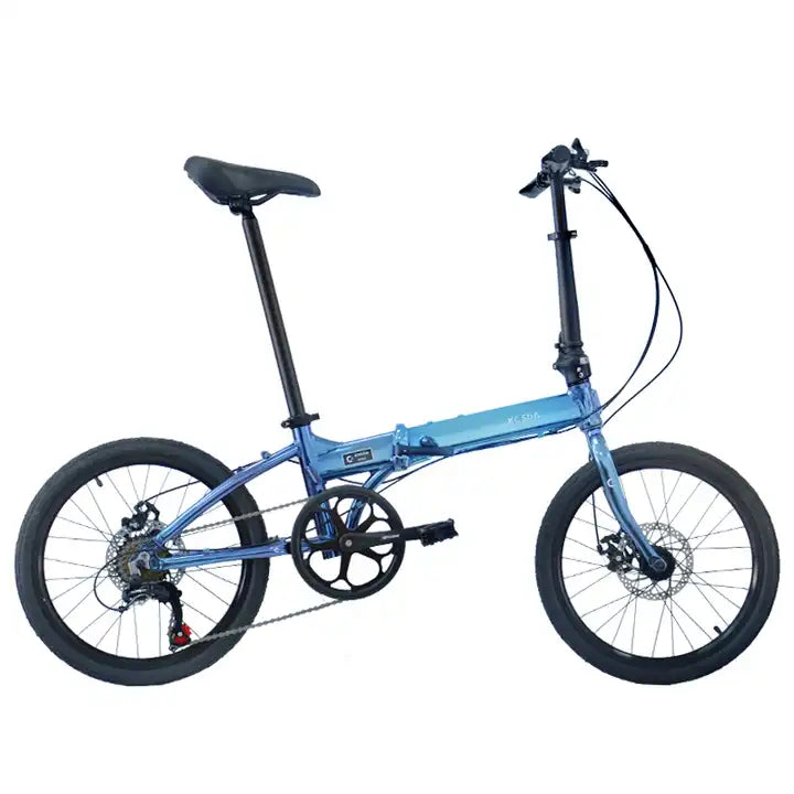 Road bike KOSDA 20-inch aluminum plating color ultra light folding bicycle 8-10 speed change system Kosda brand road bicycle