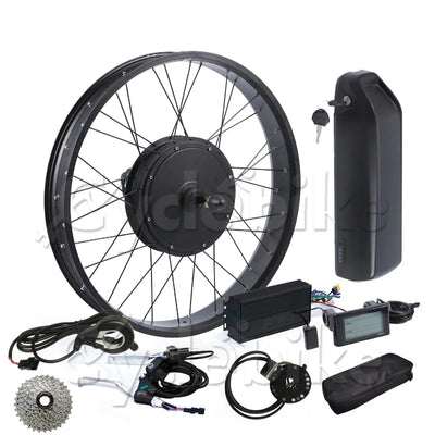 1000W Ebike Kit with 48V12.5AH  Powerful Lithium Battery  20inch 26inch Cassette Motor Wheel Electric Bike Conversion Kit