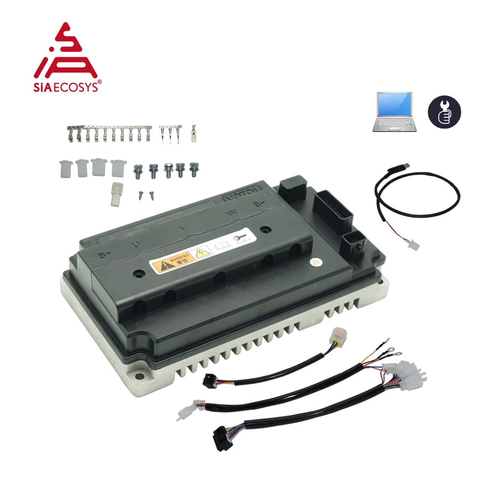SIAECOSYS QS 2000W 60V60kph 2wd Dual Hub Motor E-car with EM100SP Controller Kits for Small Electric Car