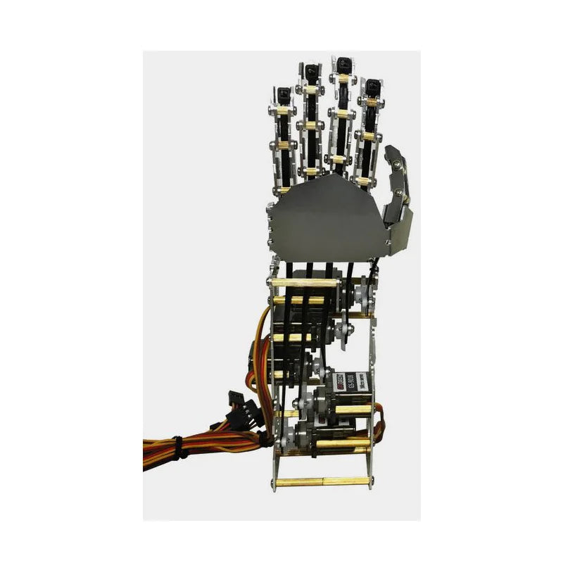 5 Dof Metal Hand Palm Bionic Mechanical Finger Humanoid Robot 5 Axis Small Servo Manipulator Gripper Claw DIY STEM Toy Parts