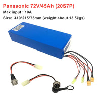 72V 35AH 45Ah Scooter Battery with Panasonic Cell 84V Charger full charged Lithium Battery Pack for 72V electric scooter