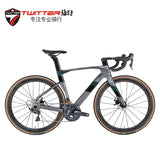 TWITTER bicycles high-end windbreaker race CYCLON RIVAL-22S disc brake T900 carbon fiber road bike 700C gravel bike bicicleta