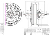 QSMotor 12*3.5inch 5000W 260 45H V4 BLDC electric scooter motorcycle wheel hub motor with sabvoton SVMC72200 Sinwave Controller