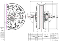 Siaecosys/QSMOTOR Powerful 5kW 12x3.5inch In-Wheel Hub Motor with MQ Sabvoton controller