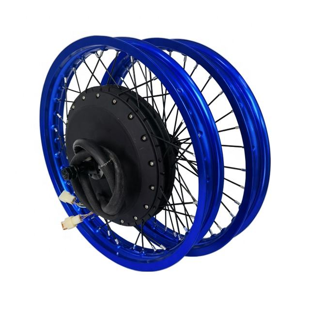 High-Performance 8000W Motorcycle Conversion Kit - Gearless Brushless Rear Hub Motor with Optional Display for 18-19 Inch Motorcycle Wheels
