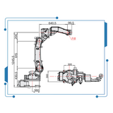 6 axis robot china mig welding robot GBS6-C2080 arms robotic With welding torch and 2 AXIS welding positioner
