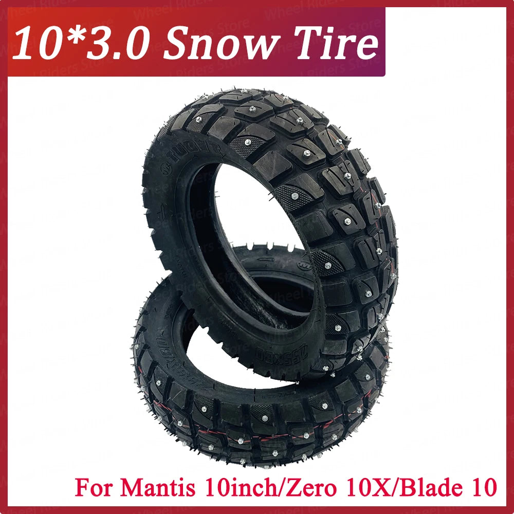 10x3.0inch Semi Off Road Snow Tire Trye Tube Zero 10x Kaabo Mantis 10inch Blade 10 Electric Scooter Wheel Winter Anti-Skid