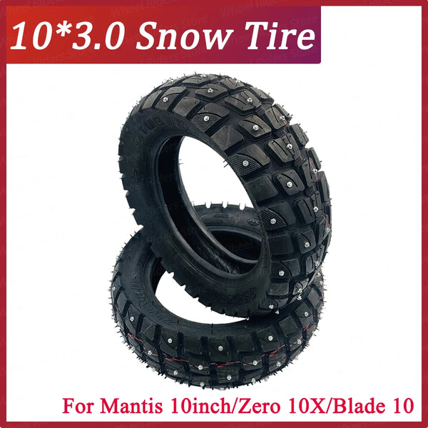 10x3.0inch Semi Off Road Snow Tire Trye Tube Zero 10x Kaabo Mantis 10inch Blade 10 Electric Scooter Wheel Winter Anti-Skid