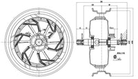 QS 14inch DC Electric 3000W 260 40h V4 Electric BLDC Wheel Hub Motor