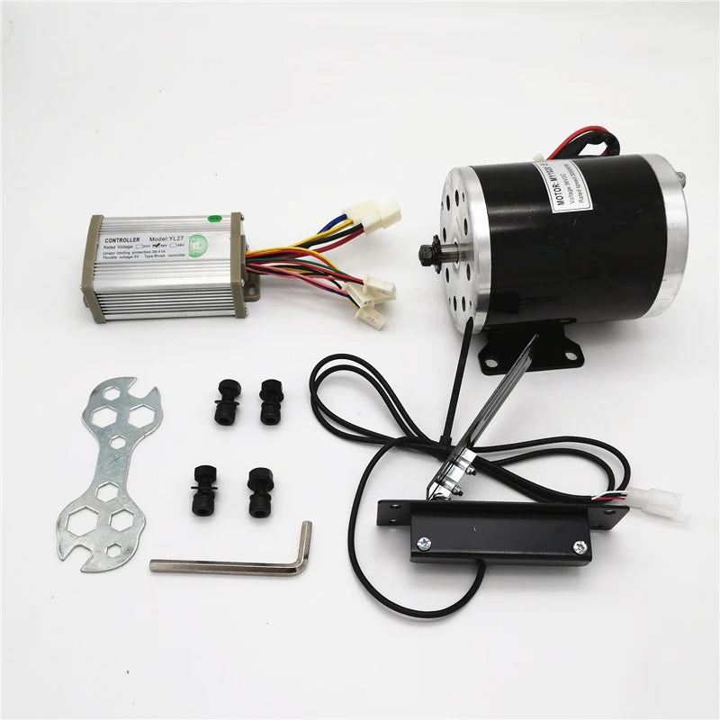 MY1020 kit 500W800W1000W24V36V48V motor, foot throttle and controller set with installation tool