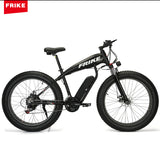 FRIKE All-Terrain 26-Inch Fat Tire Mountain E-Bike - Conquer Any Terrain with this Versatile Off-Road Electric Bicycle