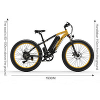 GOGOBEST Electric Mountain Bike 1000W Mid Drive Folding E-Bike with 26 Inch Fat Tire and Rear Shock for Off-Road Adventures and Snow Riding