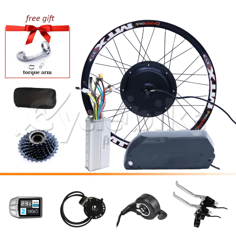 High Power E Bike Kit 48v 1500W Electric Bike Conversion Kit With 48V