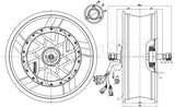 QSMOTOR 17X6.0inch 12000W V4 96V 157kph Hub Motor With SIAPT96800 Controller For High Power Electric Motorcyc