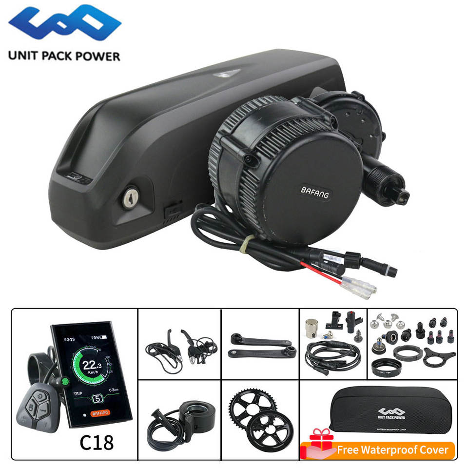 Bafang 1000W BBSHD Mid-Drive Electric Bike Conversion Kit - Upgrade Your Electric Bike with Powerful Brushless Motor and Hailong Down Tube Battery Pack