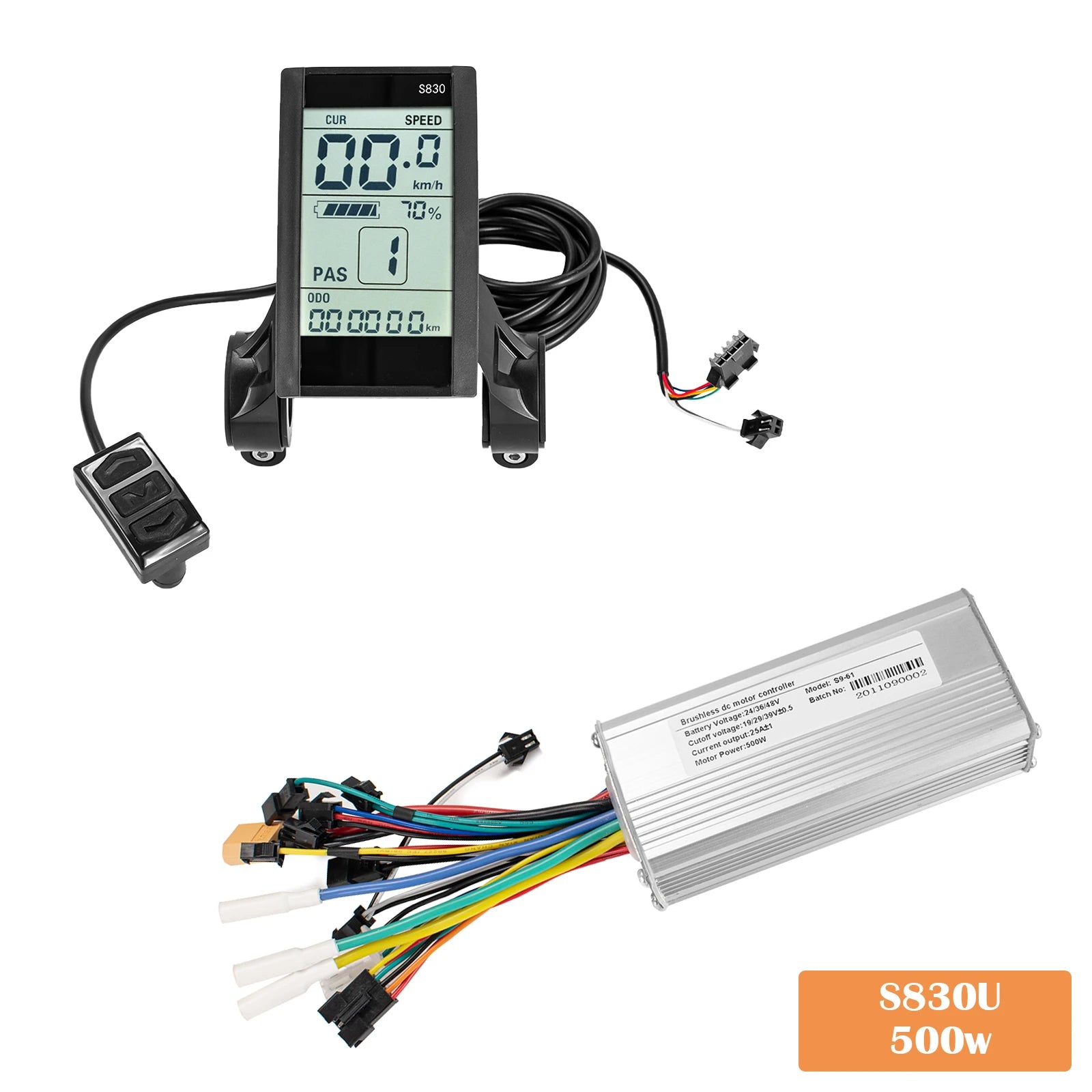 Contrôleur Moteur Brushless 24-48V 350W Kunray Avec Écran LCD - Kit Double Mode Pour Vélo Électrique