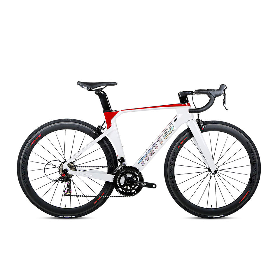 TWITTER  R5 RIVAL-22S T800full carbon fiber road bike disc brake full inner wiring integrated carbon handle700C
