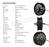 SiAECOSYS QSMOTOR 12inch 1000W 72V 45kph Hub Motor with EM30SP controller and kits for Scooter