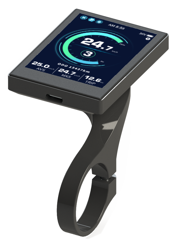 Keyde BTD260 Wireless Electric Bike Display - 2.6-inch HD Screen with Bluetooth, Lithium Battery, and Touch Control
