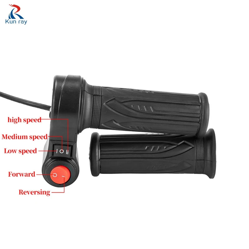Kunray 1 Pair Ebike Twist Speed Throttle 12V-72V Scooter Electric Bicycle Accessories Handlebar 3 Speed Bike Throttle Parts