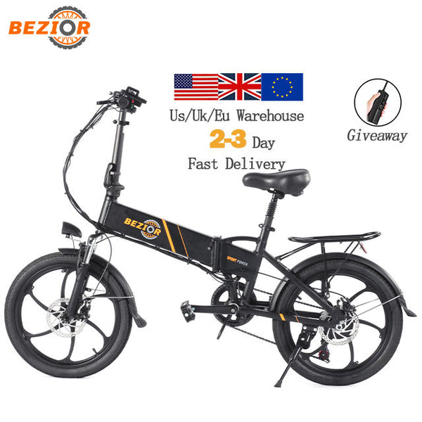 20 Inch Wheel E Bike E Cycle 48V 10.4AH Battery 350W Hub Motor Bezior M20 Foldable Electric City Bike