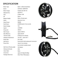 QS Motor 17inch 8000W 72-96V 110-120km/h Electric Motorcycle Kit/Electric Motorcycle Conversion Kit