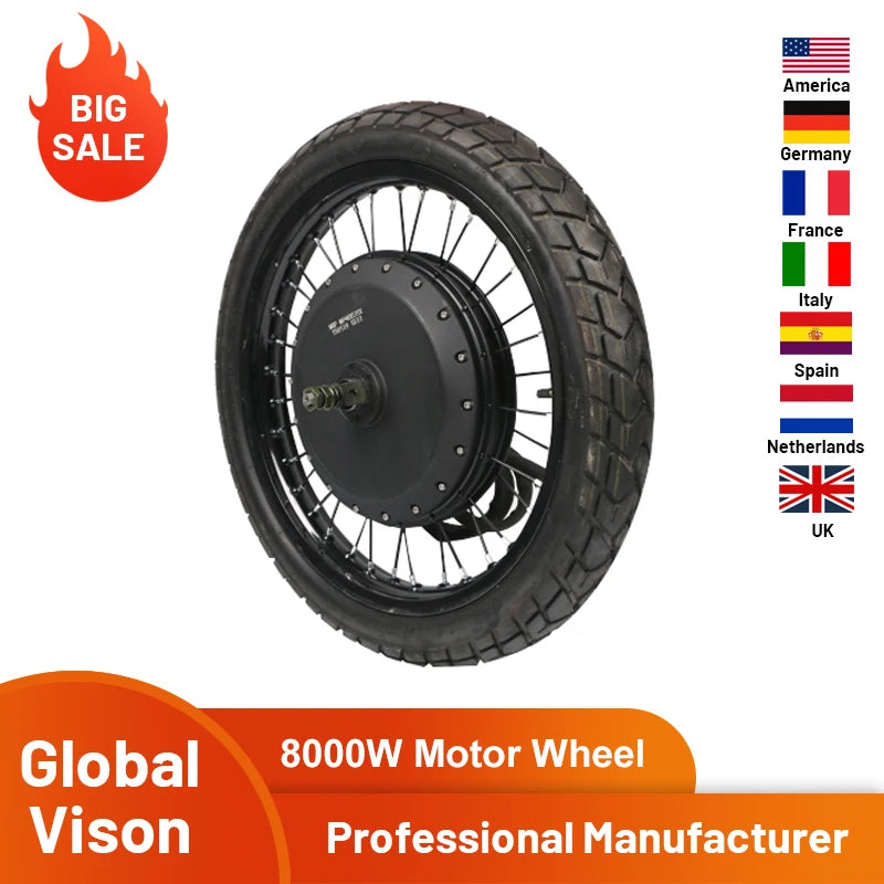 8000w Hub motor Wheel QS V3 273 8000w Electric Enduro Bike Motor Wheel with 18" 19" 21"Tires for motorcycle