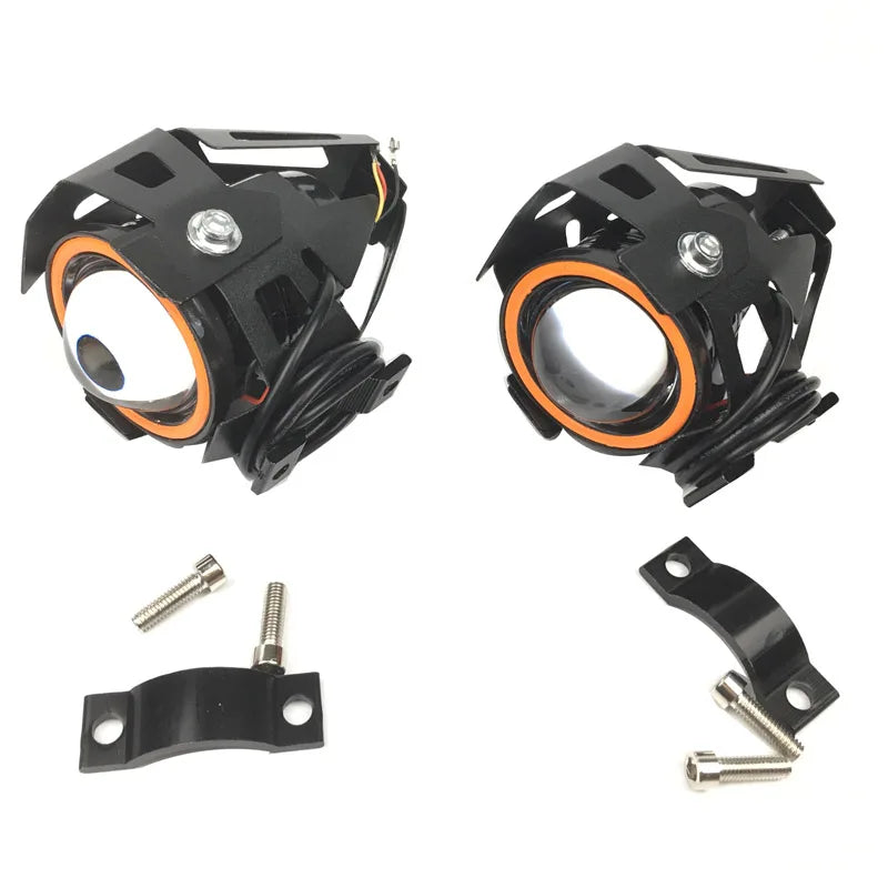 12V–60V 30W Eagle Eye LED Projector Headlight & Support Bracket for Electric Scooter & E-Bike