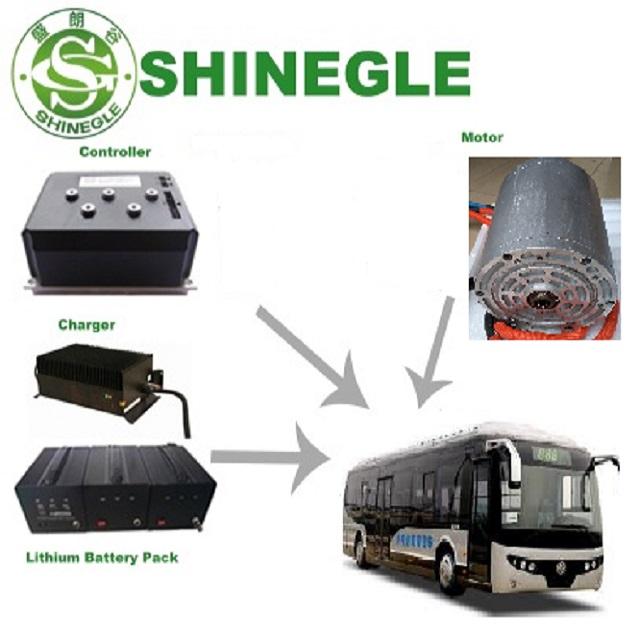 Shinegle 200hp 150kw 80kw 540v ev kit PMSM motor controller driver conversion kit auto drive engine with CAN for bus cargo truck