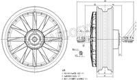 SiAECOSYS QSMOTOR 12inch 3000W 72V 90kph Hub Motor with SIAYQ72120 controller and kits for Electric Motorbike