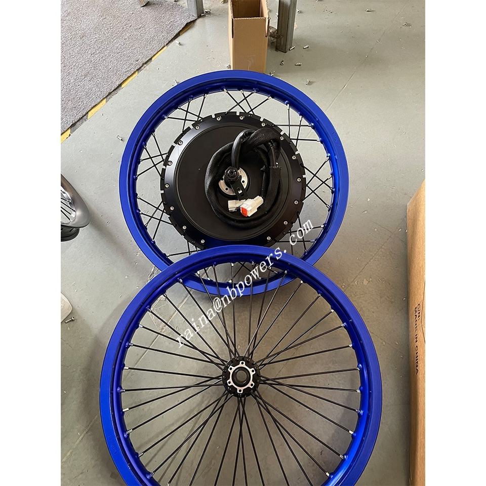 High-Powered 8000W Ebike Conversion Kit - Fast Speed Brushless Motorcycle Hub Motor with Waterproof Design for 17-21 Inch Wheels