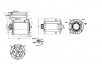 Water Cooled 4000W Mid Drive Motor for Electric Motorcycles - QS 138 90H Brushless Motor with Twist Throttle and Votol Controller 4000W Mid Drive QS 138 Motor