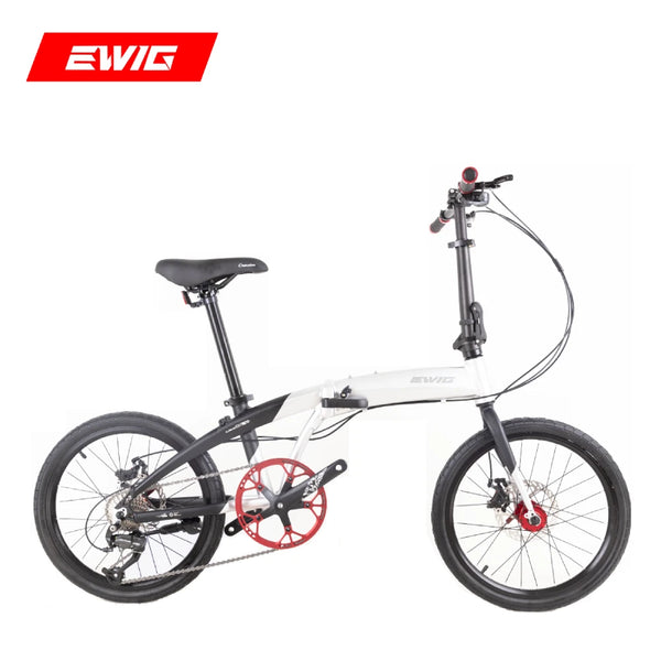 EWIG New Design 9 Speed Foldable City Bicycle Road Folding Bike 20 Inch Aluminum Alloy Bike