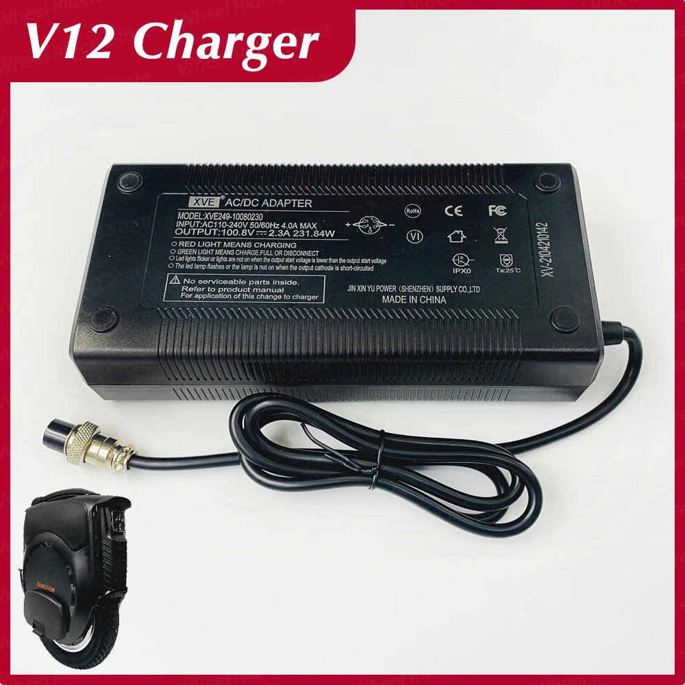 INMOTION V12 100.8V 2.3A Original Charger Suit For V12HS V12HT Charger Electric Unicycle Monowheel EUC Accessories