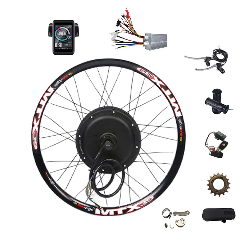 Affordable 2000W Electric Bike Rear Conversion Kit - Brushless DC Moto ...