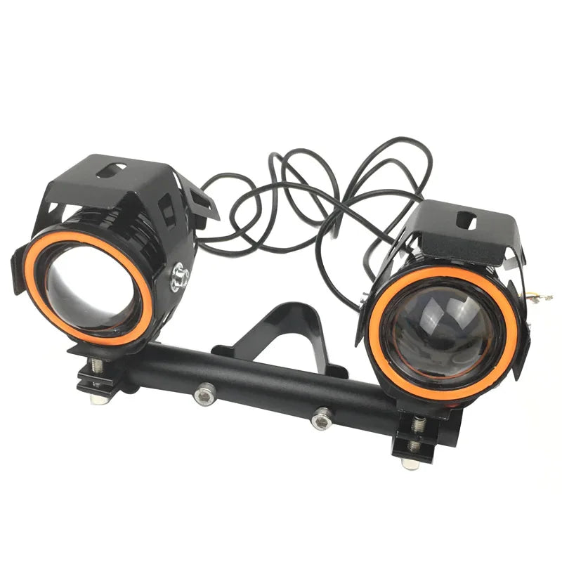 12V–60V 30W Eagle Eye LED Projector Headlight & Support Bracket for Electric Scooter & E-Bike